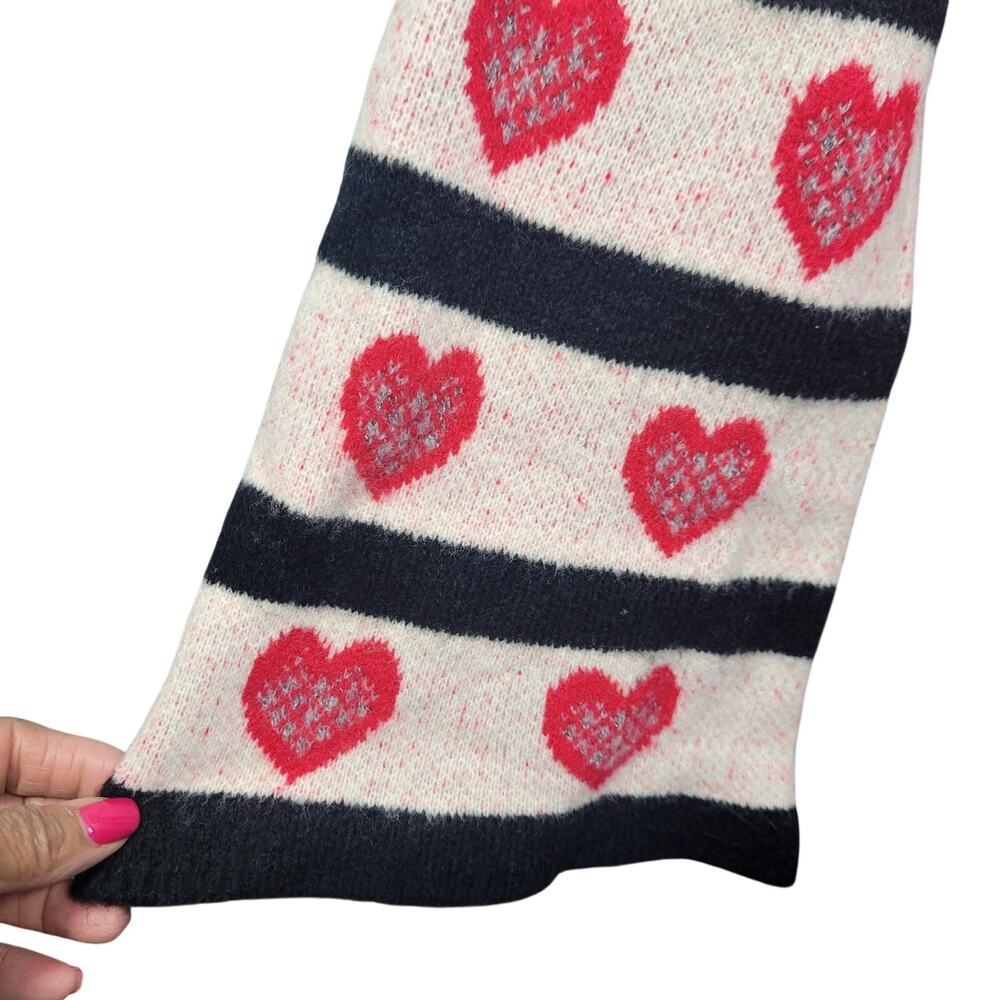 Anthropologie Oversized Cardigan Sweater Featuring a Heart Pattern Size M 41526 - Picture 7 of 8
